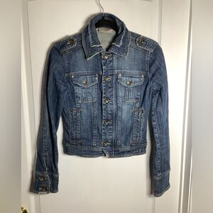 Y2K MNG Jeans Denim Jacket with distressed details